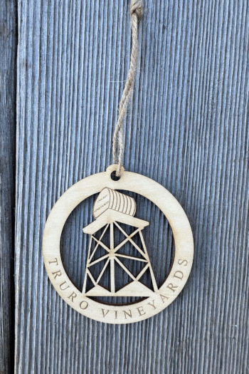 Truro Vineyards Barrel Etched Wooden Ornament