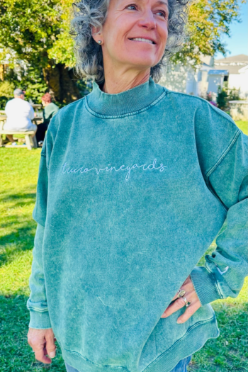 Mock Neck Crew- Hunter Green